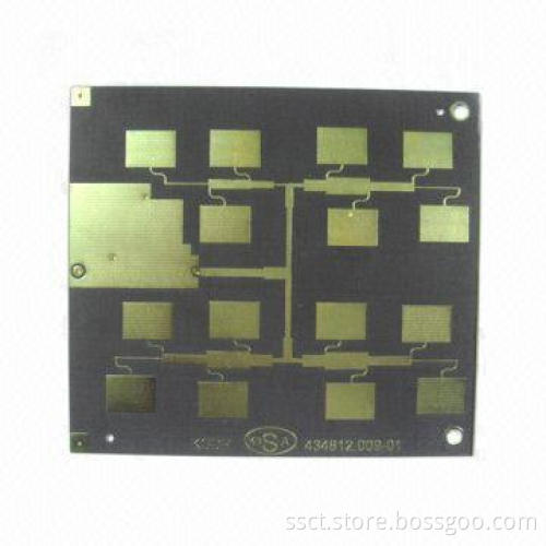 High Frequency Double-sided PCB with Minimum Width of 0.12mm, Made of Teflon